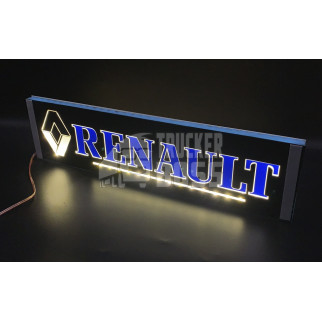 Светодиодная табличка на лобовое стекло RENAULT 40x10см 24v Синяя