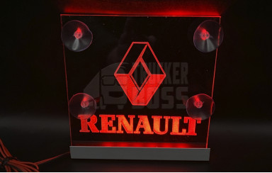 Комплект светодиодных табличек на лобовое стекло RENAULT 15x15см 2шт 24v Красные