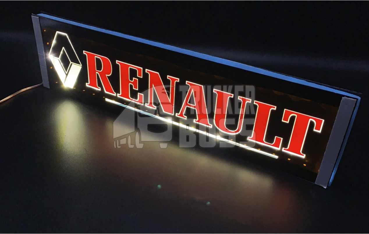 Светодиодная табличка на лобовое стекло RENAULT 40x10см 24v Красная