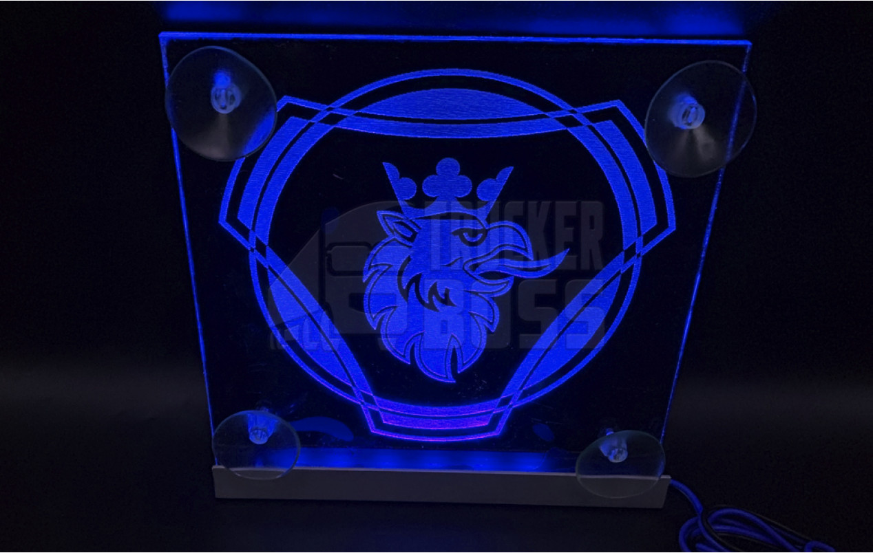 Комплект светодиодных табличек на лобовое стекло SCANIA 15x15см 2шт 24v Синие