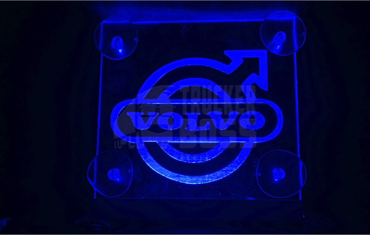 Комплект світлодіодних табличок на лобове скло VOLVO 15x15см 2шт 24v Сині