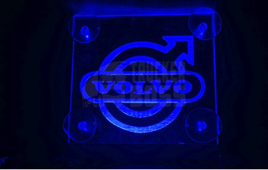 Комплект светодиодных табличек на лобовое стекло VOLVO 15x15см 2шт 24v Синие