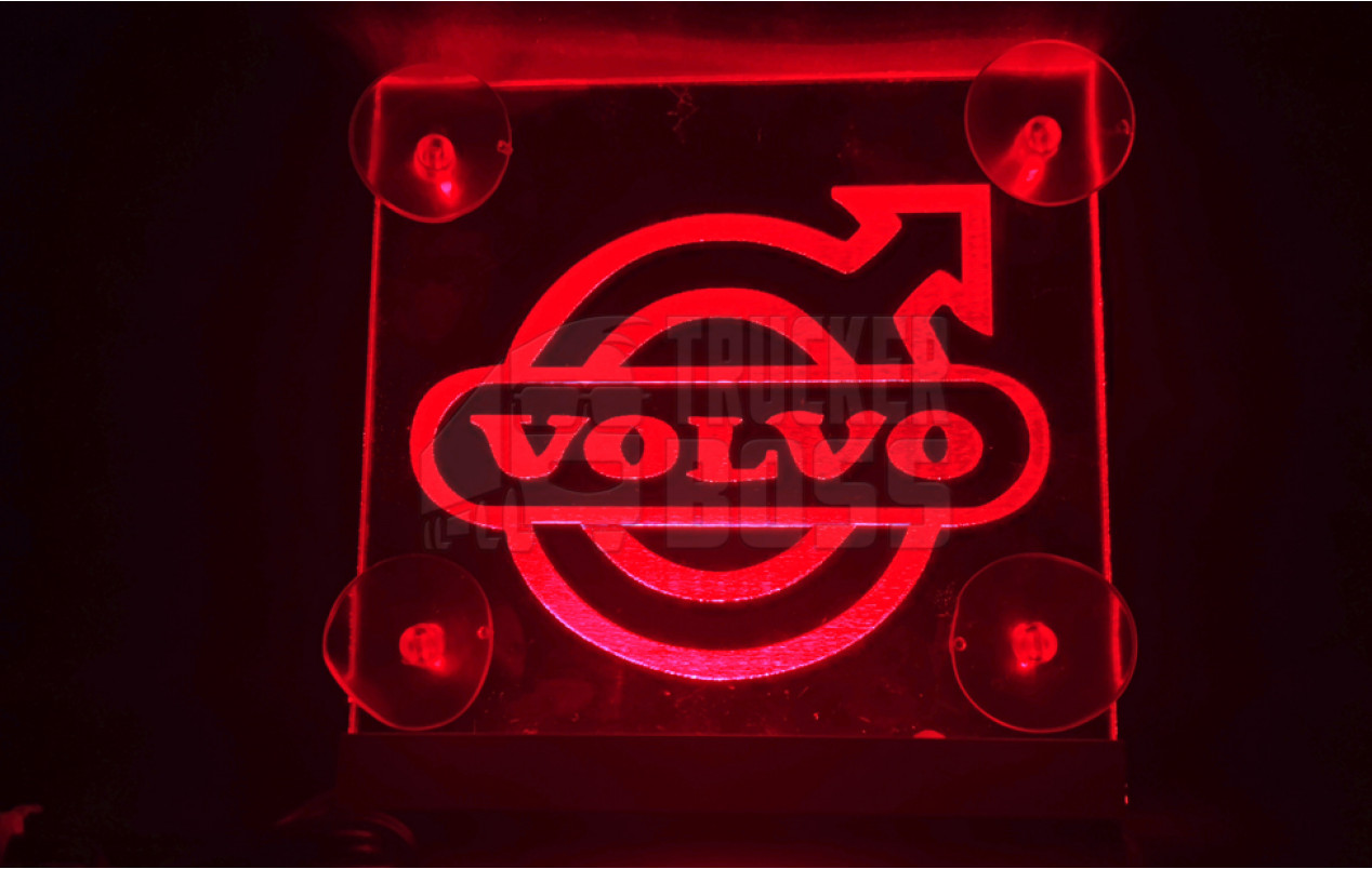 Комплект світлодіодних табличок на лобове скло Volvo 15x15см 2шт 24v Червоні