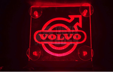 Комплект світлодіодних табличок на лобове скло Volvo 15x15см 2шт 24v Червоні