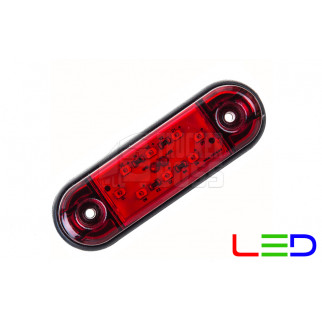 Габаритный фонарь Красный 24v 8LED Nokta