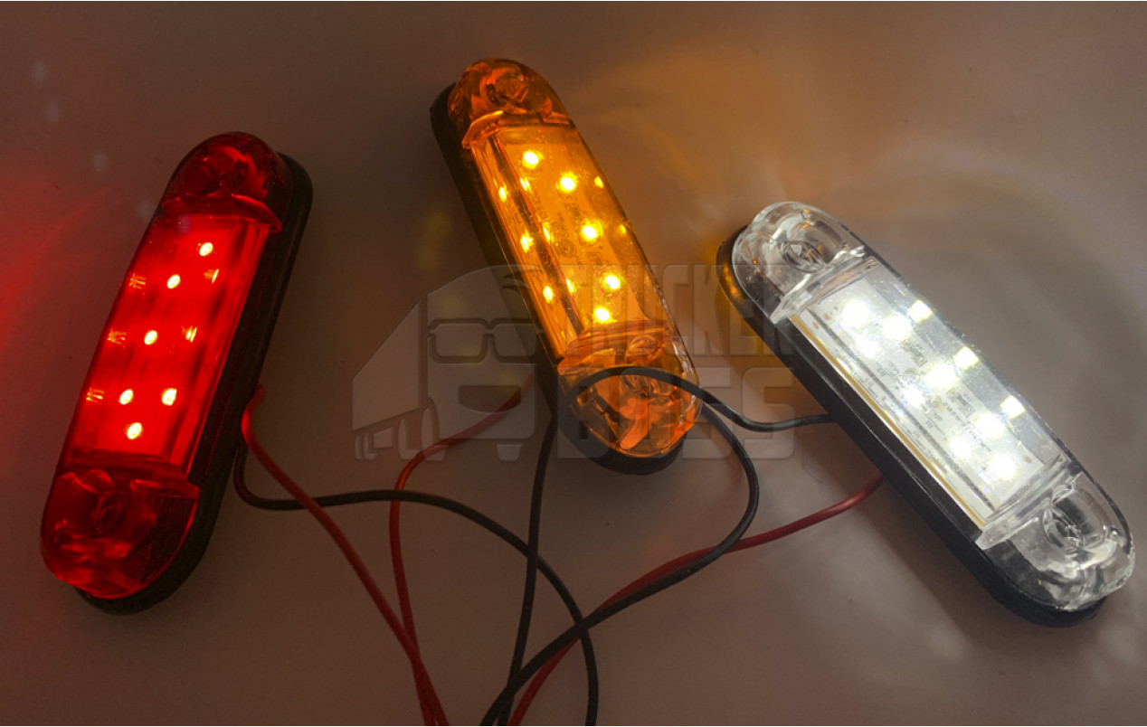 Габаритный фонарь Красный 24v 8LED Nokta