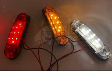 Габаритный фонарь Красный 24v 8LED Nokta