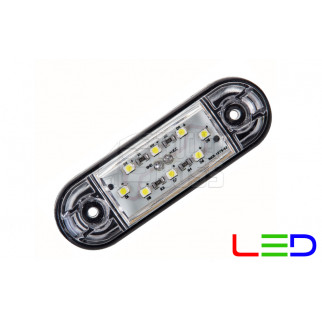 Габаритный фонарь Белый 24v 8LED Nokta