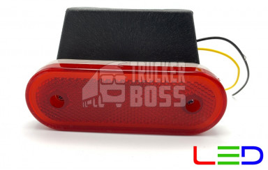 Габаритный фонарь Красный 24v с кронштейном NOKTA 20LED