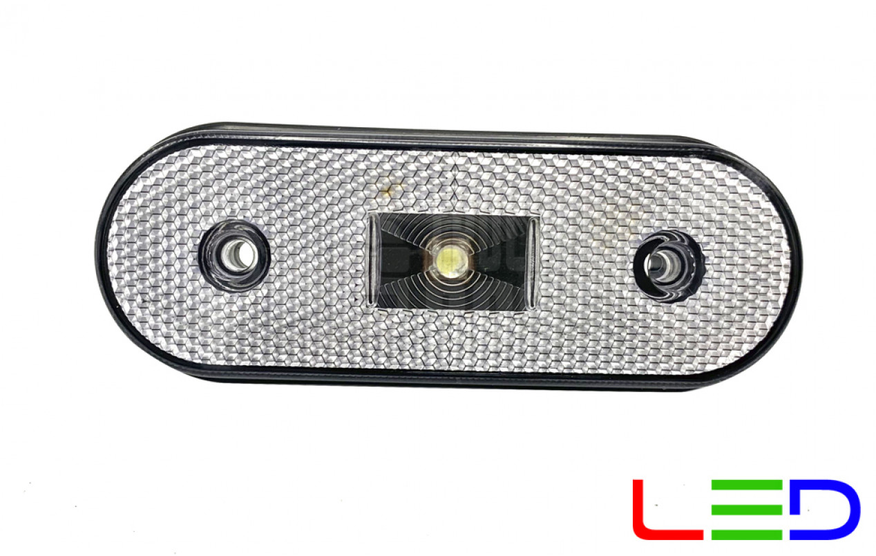 Фонарь габаритный на прицеп Белый 24v 1LED