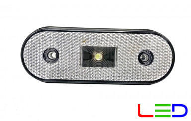 Фонарь габаритный на прицеп Белый 24v 1LED