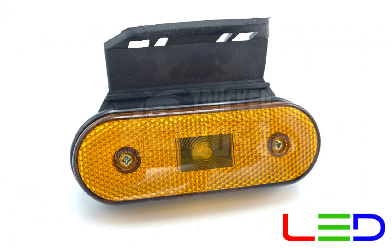 Фонарь габаритный на прицеп с кронштейном Желтый 24v 1LED