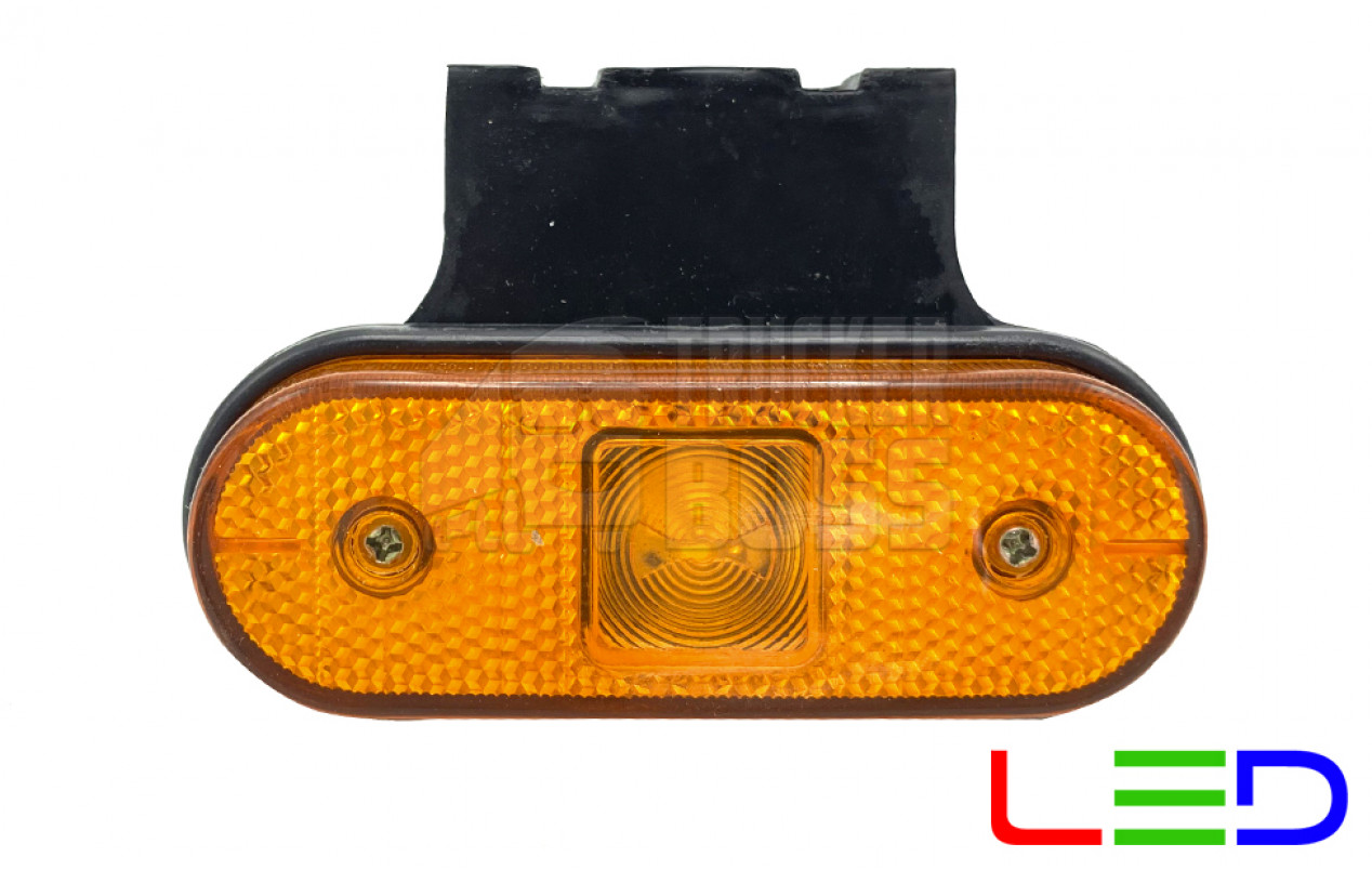 Фонарь габаритный на прицеп с кронштейном Желтый 24v 4LED