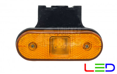 Фонарь габаритный на прицеп с кронштейном Желтый 24v 4LED