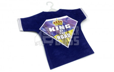 Вымпел-футболка, декоративный "KING OF THE ROAD UA" Синий