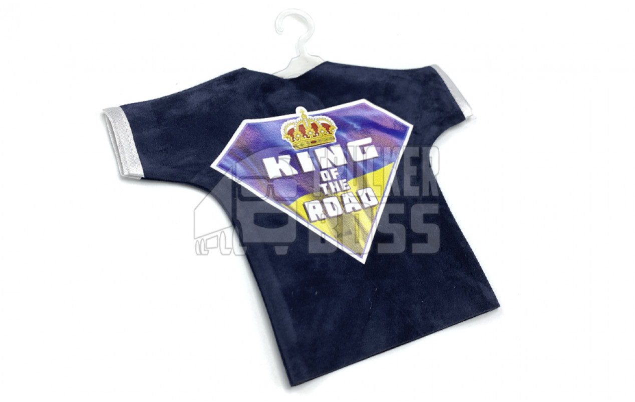 Вымпел-футболка, декоративный "KING OF THE ROAD UA" Мокрый асфальт