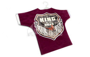 Вымпел-футболка, декоративный “KING OF THE ROAD” Красный