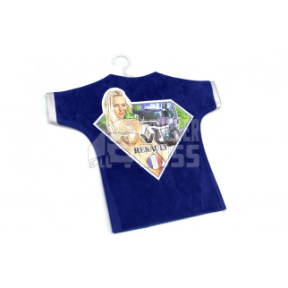 Вимпел-футболка, декоративний "ДІВЧИНА" RENAULT Синій
