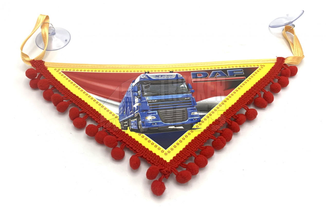 Вымпел декоративный треугольный DAF Красный Маленький