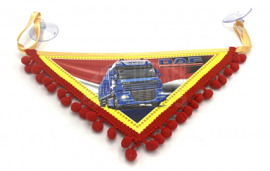 Вымпел декоративный треугольный DAF Красный Маленький