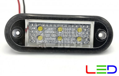 Габаритный фонарь Белый 12-24v 6LED ZERTECH