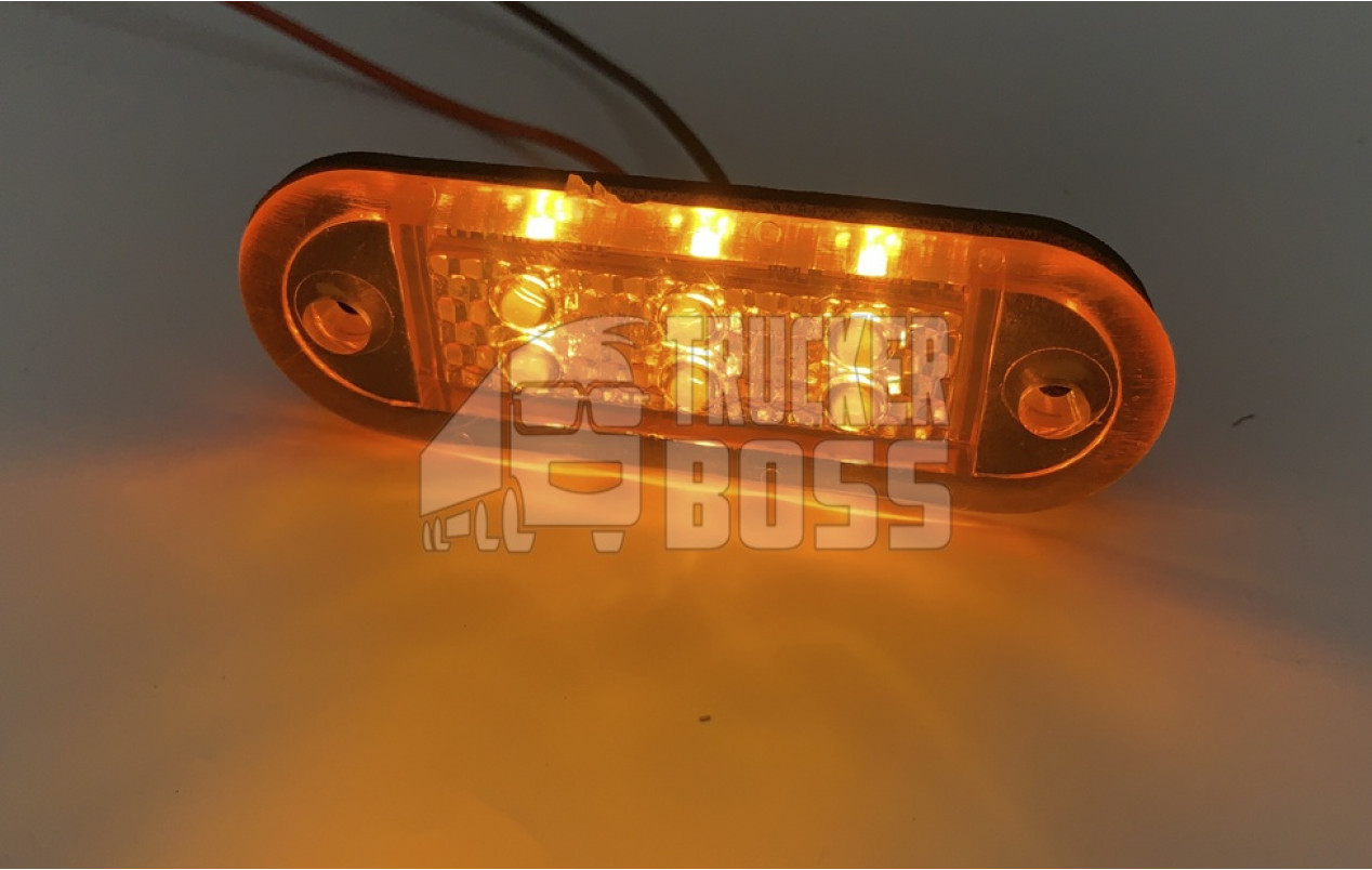 Габаритный фонарь Желтый 12-24v 6LED ZERTECH