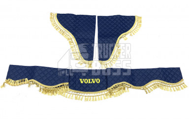Шторки эко-кожа "Volvo" Синие