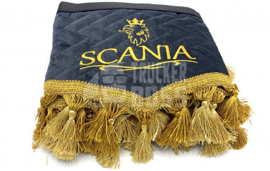 Шторки флок "SCANIA" Темно-синие