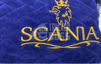 Шторки флок "SCANIA" Синие