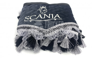 Шторки флок "SCANIA" Темно-серые