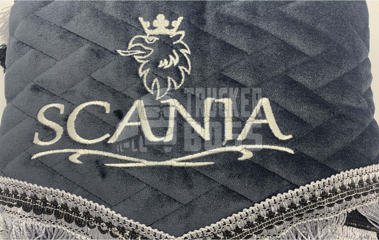 Шторки флок "SCANIA" Темно-серые