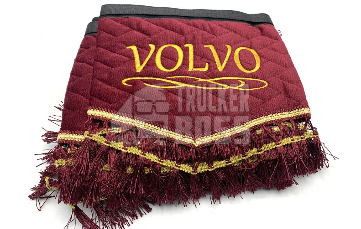 Шторки флок "VOLVO" Червоні