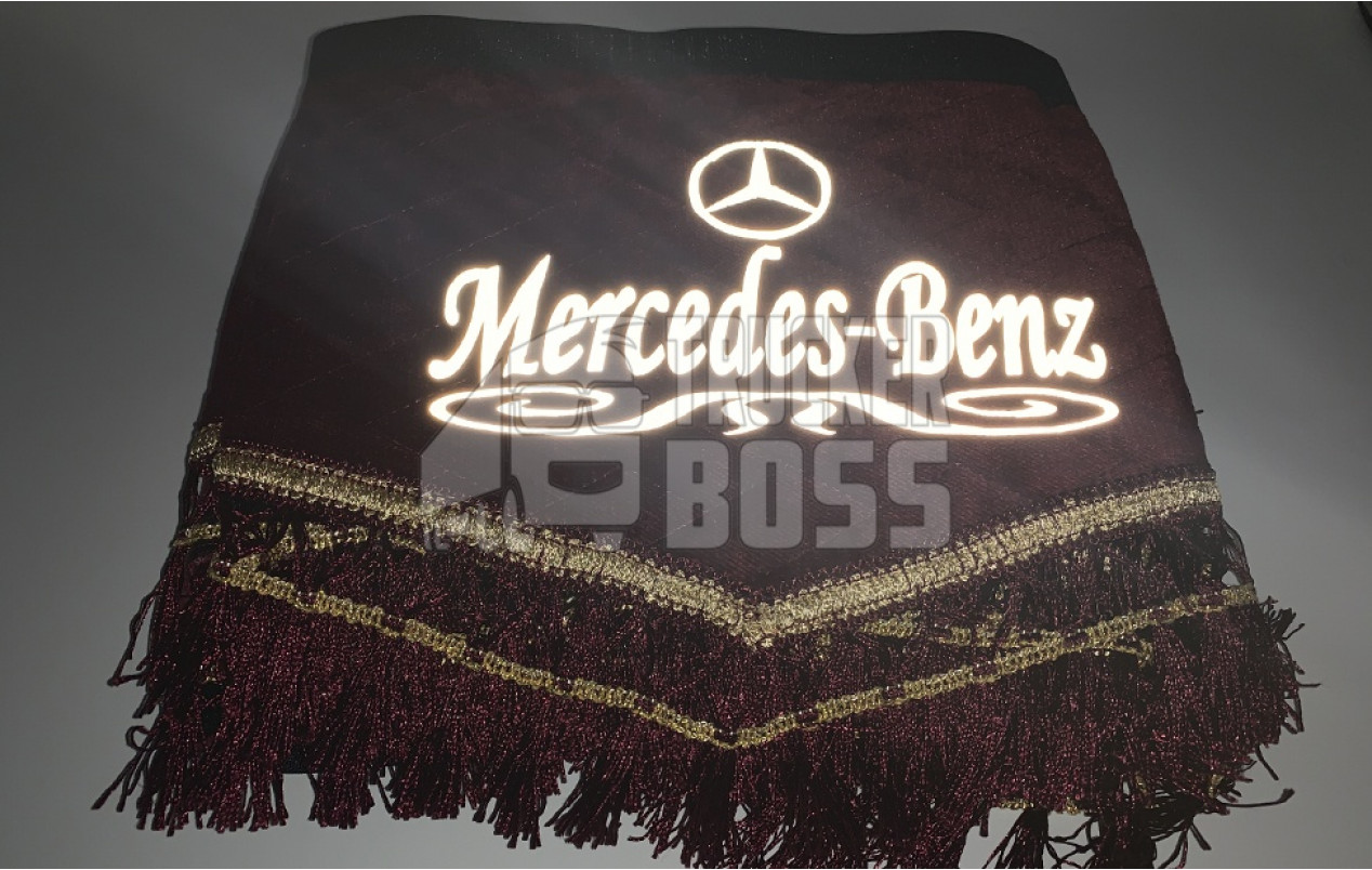 Шторки флок "Mercedes" светоотражающие Красные