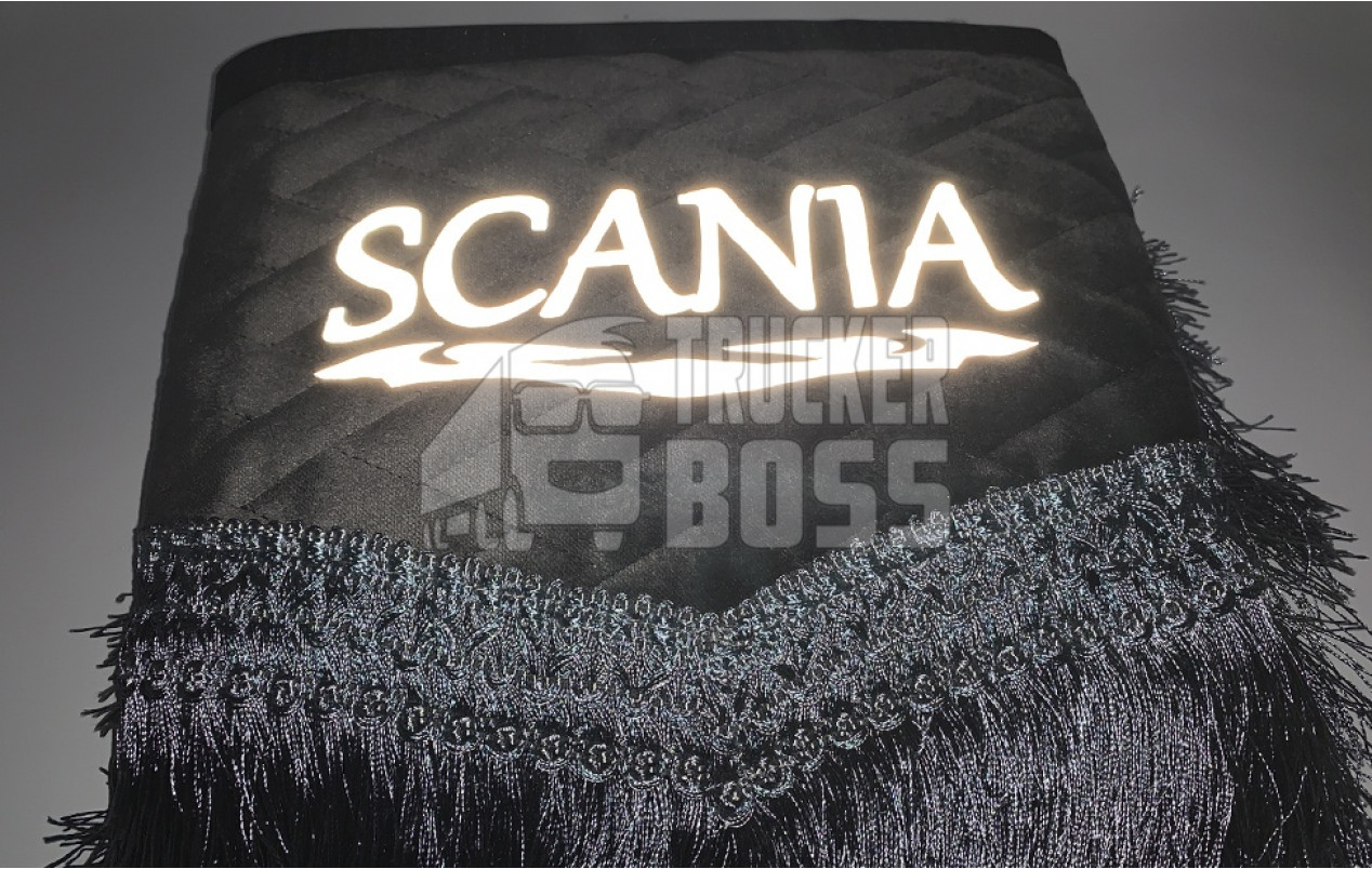Шторки флок "Scania" светоотражающие Темно-серые