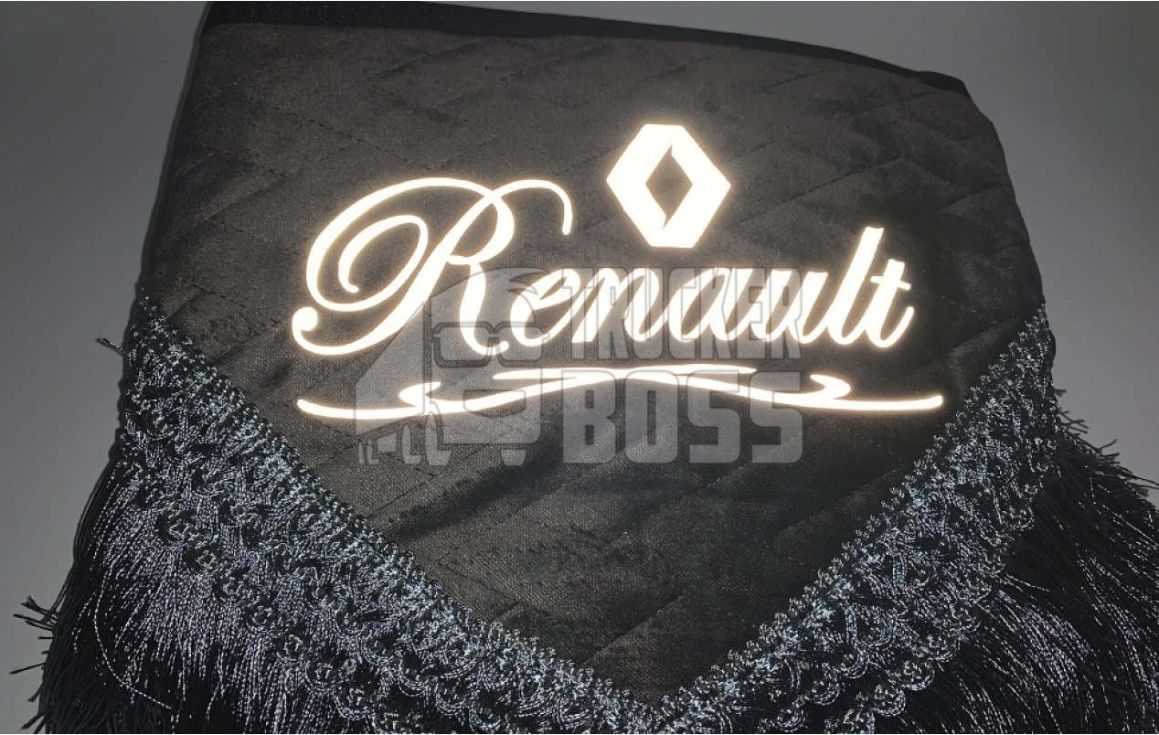 Шторки флок "Renault" Вимпел, світловідбиваючі Темно-сірі