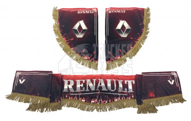 Шторки с рисунками "Renault" Красные