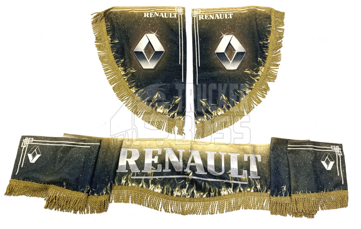 Шторки с рисунками "Renault" Желтые