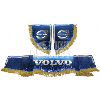 Шторки с рисунками "Volvo" Синие