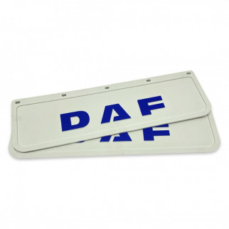 Брызговик с синей надписью "DAF" белый 600*180
