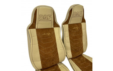Чехлы на сиденье велюровые DAF CF85-XF95-XF105 Бежевые