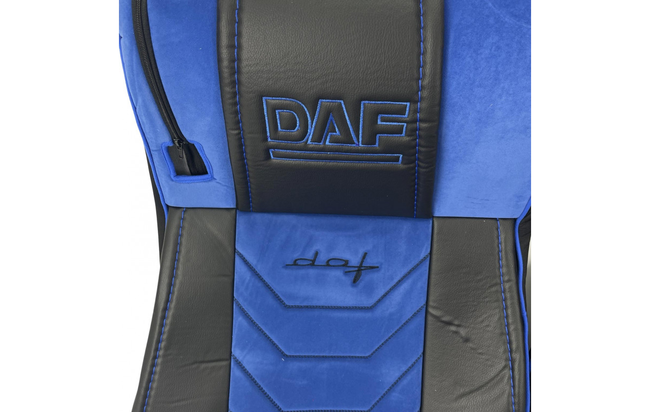 Чехлы на сиденье велюровые DAF XF105-106-CF Широкие синие