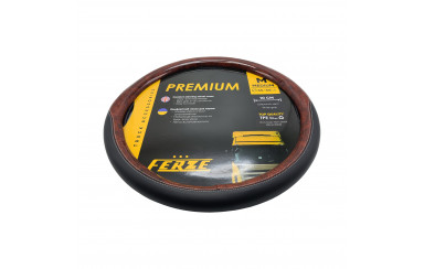 Чехол для руля эко-кожа с вставкой под дерево 440-460мм