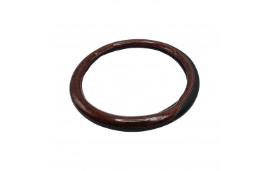 Чехол для руля эко-кожа с вставкой под дерево 440-460мм