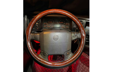 Чехол для руля эко-кожа с вставкой под дерево 440-460мм