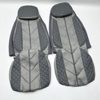 Чехлы на сиденье Renault Magnum Серые с подушкой
