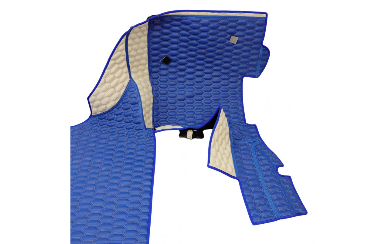 Коврик эко-кожа 3D DAF XF105 2005-2013 автомат, синий