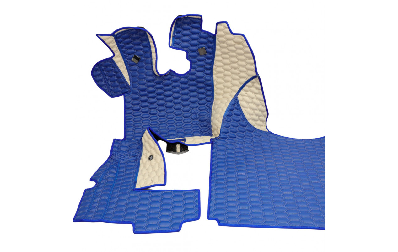 Коврик эко-кожа 3D DAF XF105 2005-2013 автомат, синий