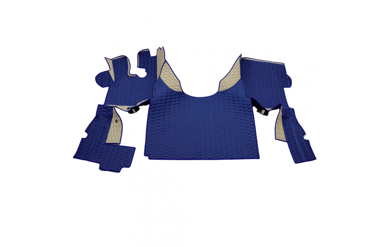 Коврик эко-кожа 3D DAF XF105 2005-2013 автомат, синий