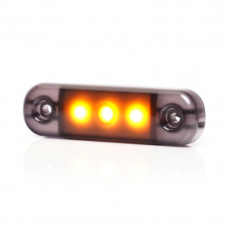 Габаритный фонарь 3LED 12-24V Желтый «BLACK» WAS