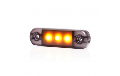 Габаритный фонарь 3LED 12-24V Желтый «BLACK» WAS